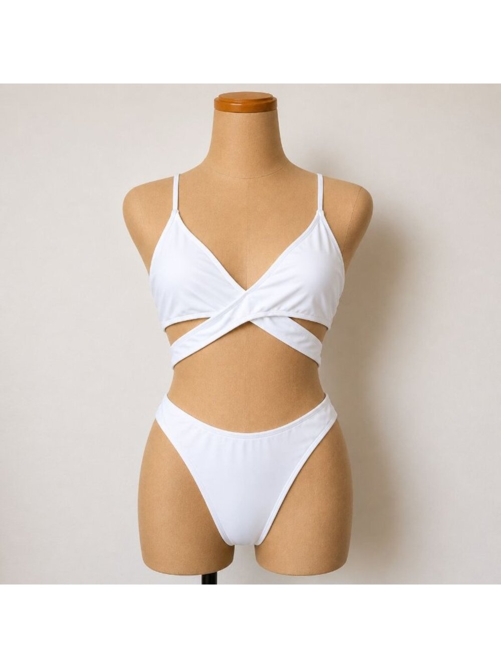 Wild Fable Womens White One Piece Set With Strappy Top & High-Leg Bottoms Size X